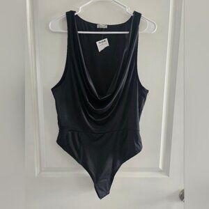 Free People Black Sleeveless Bodysuit